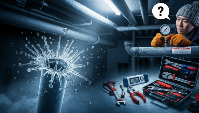 冬のいわきの水道トラブル対応